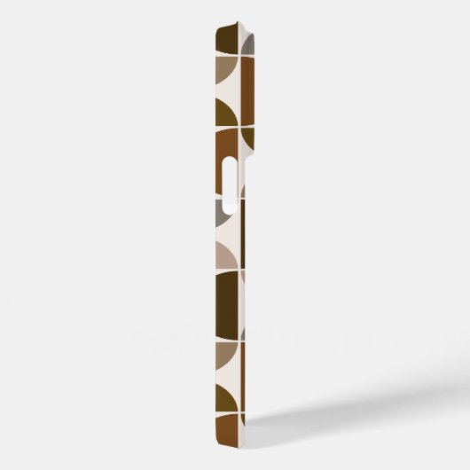 MCM Halfcirkels Browns+Crème Groot Patroon Case-Mate iPhone Case (Achterkant / Rechts)