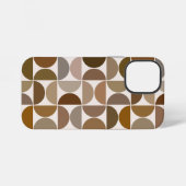 MCM Halfcirkels Browns+Crème Groot Patroon iPhone Hoesje (Achterkant horizontaal)