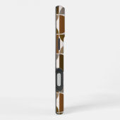 MCM Halfcirkels Browns+Crème Groot Patroon iPhone Hoesje (Rechterkant)
