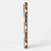 MCM Halfcirkels Browns+Crème Groot Patroon iPhone Hoesje (Linkerkant)