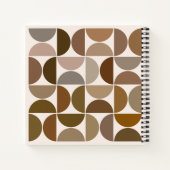 MCM Halfcirkels Browns+Crème Groot Patroon Notitieboek (Achterkant)