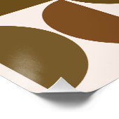 MCM Halfcirkels Browns+Crème Groot Patroon Perfect Poster (Hoek)