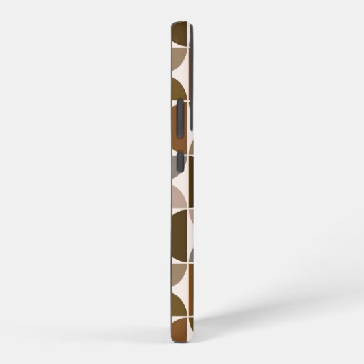 MCM Halfcirkels Browns+Crème Groot Patroon Samsung Galaxy Hoesje (Rechterkant)