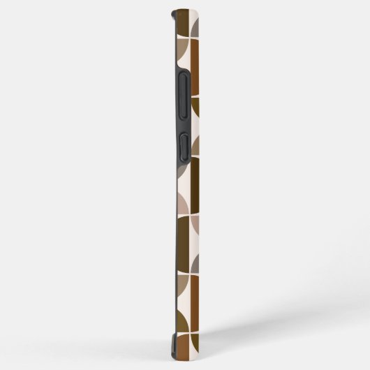 MCM Halfcirkels Browns+Crème Groot Patroon Samsung Galaxy Hoesje (Rechterkant)