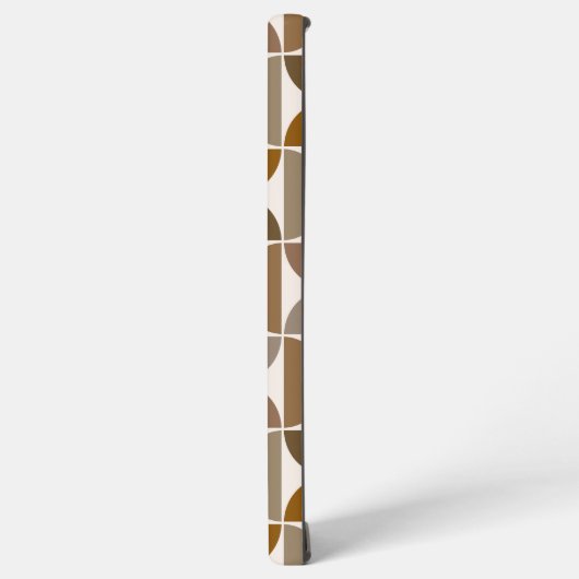 MCM Halfcirkels Browns+Crème Groot Patroon Samsung Galaxy Hoesje (Linkerkant)