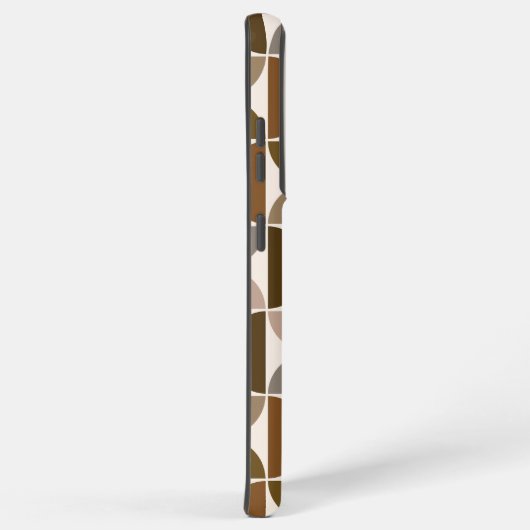 MCM Halfcirkels Browns+Crème Groot Patroon Samsung Galaxy Hoesje (Rechterkant)