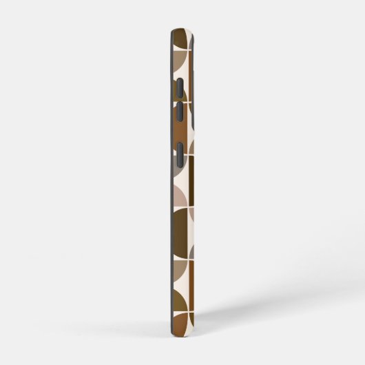 MCM Halfcirkels Browns+Crème Groot Patroon Samsung Galaxy Hoesje (Rechterkant)