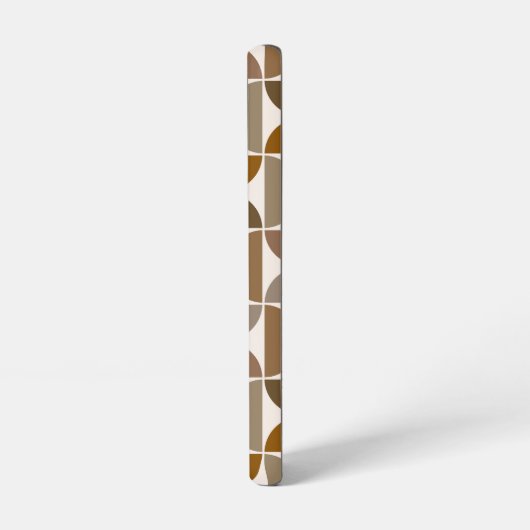 MCM Halfcirkels Browns+Crème Groot Patroon Samsung Galaxy Hoesje (Linkerkant)