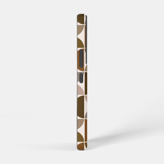 MCM Halfcirkels Browns+Crème Groot Patroon Samsung Galaxy Hoesje (Rechterkant)