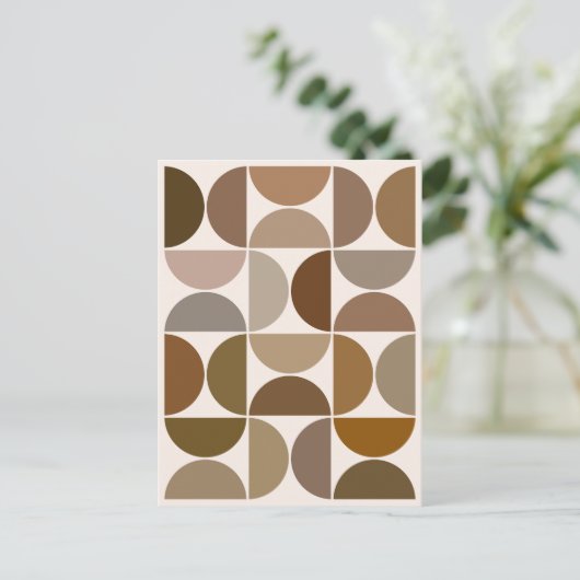 MCM Halfcirkels Browns en Crèmes Briefkaart (Staand voorkant)