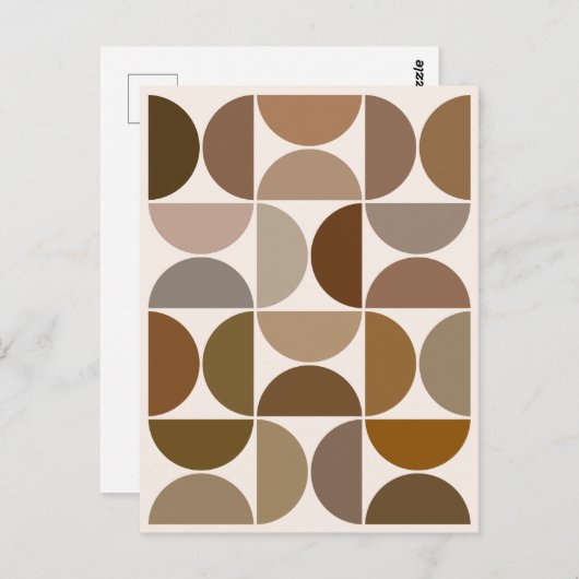 MCM Halfcirkels Browns en Crèmes Briefkaart (Voorkant / Achterkant)