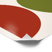 MCM Halfcirkels Kleur op Cream Square Perfect Poster (Hoek)