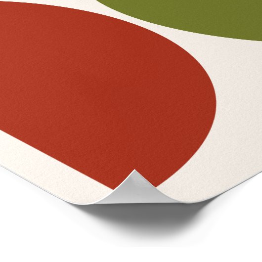 MCM Halfcirkels Kleur op Cream Square Poster (Hoek)