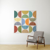 MCM Halfcirkels Kleur op Cream Square Wandkleed (In situ)