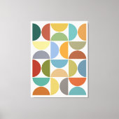 MCM Halfcirkels Kleur op Crème Canvas Afdruk (Voorkant)