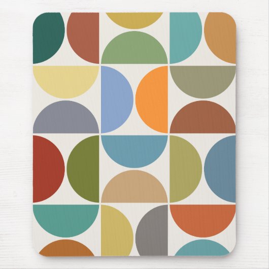 MCM Halfcirkels Kleur op Crème Muismat (Voorkant)