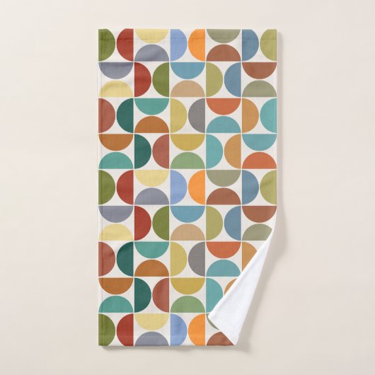 MCM Halfcirkels Patroonkleur op Crème Bad Handdoek (Handdoek)