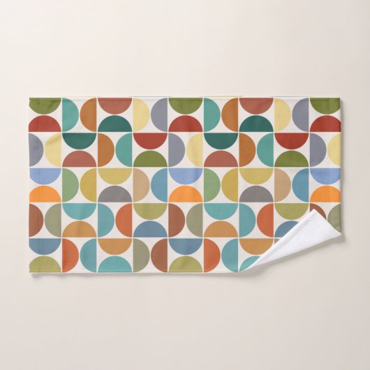 MCM Halfcirkels Patroonkleur op Crème Bad Handdoek (Handdoek)