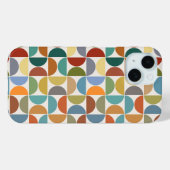 MCM Halfcirkels Patroonkleur op Crème Case-Mate iPhone Case (Achterkant (horizontaal))