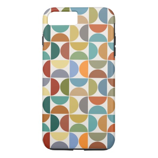 MCM Halfcirkels Patroonkleur op Crème Case-Mate iPhone Case (Achterkant)