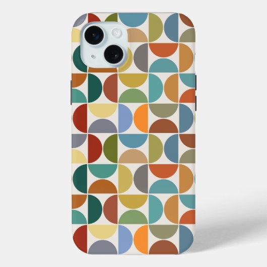 MCM Halfcirkels Patroonkleur op Crème Case-Mate iPhone Case (Achterkant)