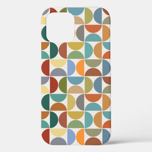 MCM Halfcirkels Patroonkleur op Crème Case-Mate iPhone Case (Achterkant)