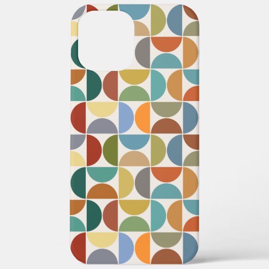MCM Halfcirkels Patroonkleur op Crème Case-Mate iPhone Case (Achterkant)
