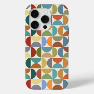 MCM Halfcirkels Patroonkleur op Crème iPhone 15 Pro Case