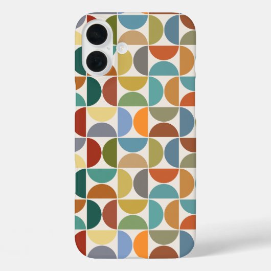 MCM Halfcirkels Patroonkleur op Crème Case-Mate iPhone Case (Achterkant)