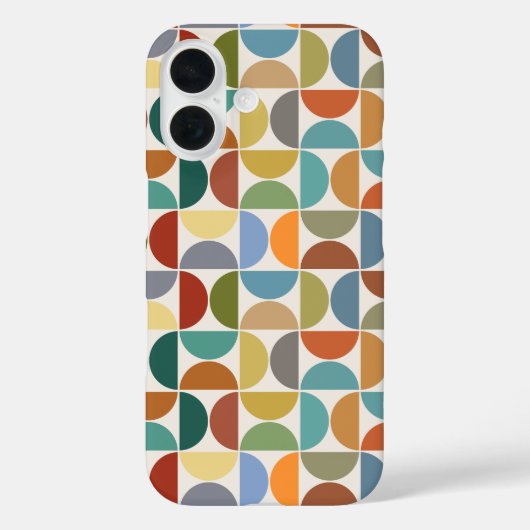 MCM Halfcirkels Patroonkleur op Crème Case-Mate iPhone Case (Achterkant)