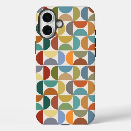 MCM Halfcirkels Patroonkleur op Crème Case-Mate iPhone Case (Achterkant)