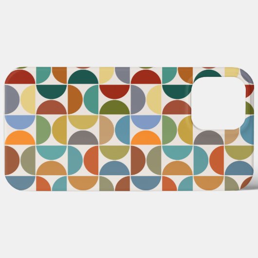 MCM Halfcirkels Patroonkleur op Crème Case-Mate iPhone Case (Achterkant (horizontaal))