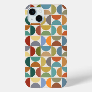 MCM Halfcirkels Patroonkleur op Crème iPhone 15 Mini Hoesje