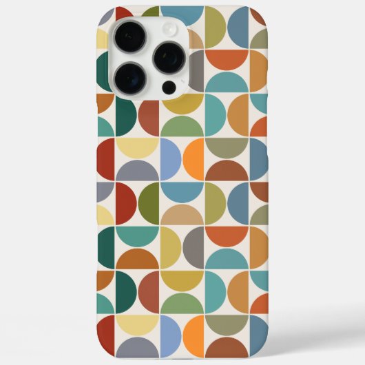 MCM Halfcirkels Patroonkleur op Crème Case-Mate iPhone Case (Achterkant)