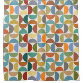 MCM Halfcirkels Patroonkleur op Crème Douchegordijn (Voorkant)