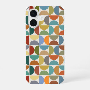 MCM Halfcirkels Patroonkleur op Crème iPhone 16 Hoesje