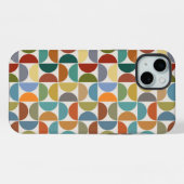 MCM Halfcirkels Patroonkleur op Crème iPhone Hoesje (Achterkant horizontaal)