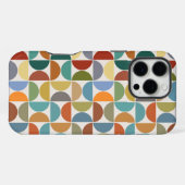 MCM Halfcirkels Patroonkleur op Crème iPhone Hoesje (Achterkant horizontaal)