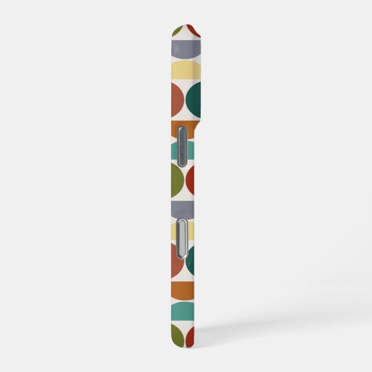 MCM Halfcirkels Patroonkleur op Crème iPhone Hoesje (Rechterkant)