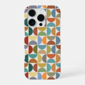 MCM Halfcirkels Patroonkleur op Crème iPhone Hoesje (Achterkant)