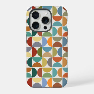 MCM Halfcirkels Patroonkleur op Crème iPhone 15 Pro Case