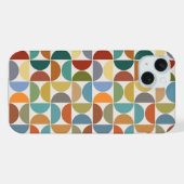 MCM Halfcirkels Patroonkleur op Crème iPhone Hoesje (Achterkant horizontaal)