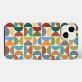 MCM Halfcirkels Patroonkleur op Crème iPhone Hoesje (Achterkant horizontaal)