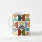 MCM Halfcirkels Patroonkleur op Crème Koffiemok (Voorkant links)