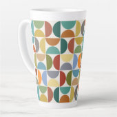 MCM Halfcirkels Patroonkleur op Crème Latte Mok (Linkerhoek)