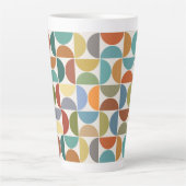 MCM Halfcirkels Patroonkleur op Crème Latte Mok (Voorkant)