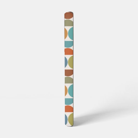 MCM Halfcirkels Patroonkleur op Crème Samsung Galaxy Hoesje (Linkerkant)