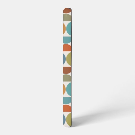 MCM Halfcirkels Patroonkleur op Crème Samsung Galaxy Hoesje (Linkerkant)