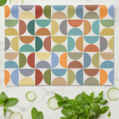 MCM Halfcirkels Patroonkleur op Crème Theedoek (Gevouwen)