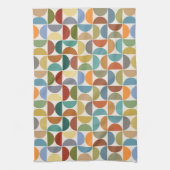 MCM Halfcirkels Patroonkleur op Crème Theedoek (Verticaal)